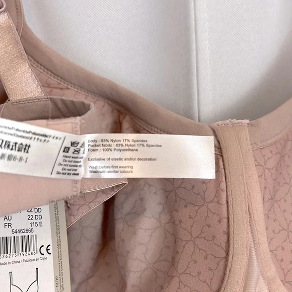 NWT Amoena Lola Non-wired Padded Bra Light taupe / dark taupe Size 44DD - Picture 8 of 9